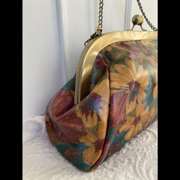 Patricia Nash*Fresco Bouquet* Mia Frame• Kiss Lock•Satchel•NWT - Picture 4 of 11